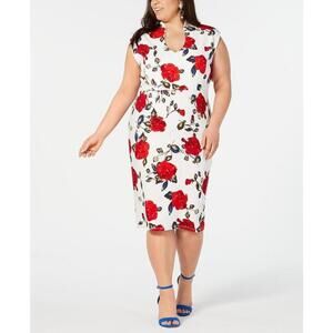 Almost Famous Printed Sheath Dress 3X